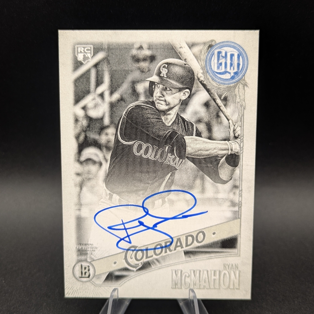 2018 Topps Gypsy Queen Black & White /50 Ryan McMahon #GQA-RM Rookie Auto RC